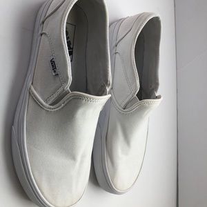 White Slip-On Vans